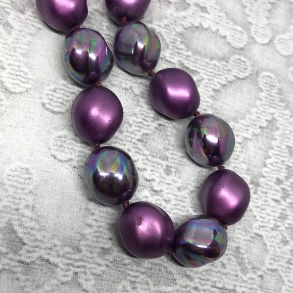 Vintage Kissaka chunky bead statement collar necklace - Picture 3 of 6